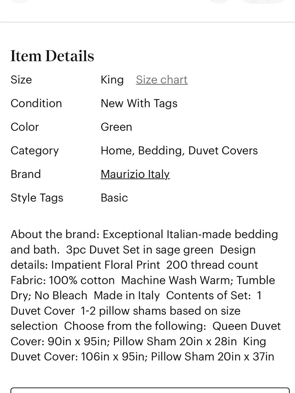 Mauricio 100% cotton Duvet and 2 Shams set from GILT